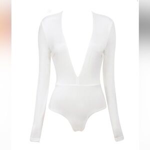 House of CB White Bodysuit